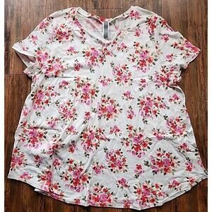 Honey Me Curvy Floral T Shirt Womens Size XXXL